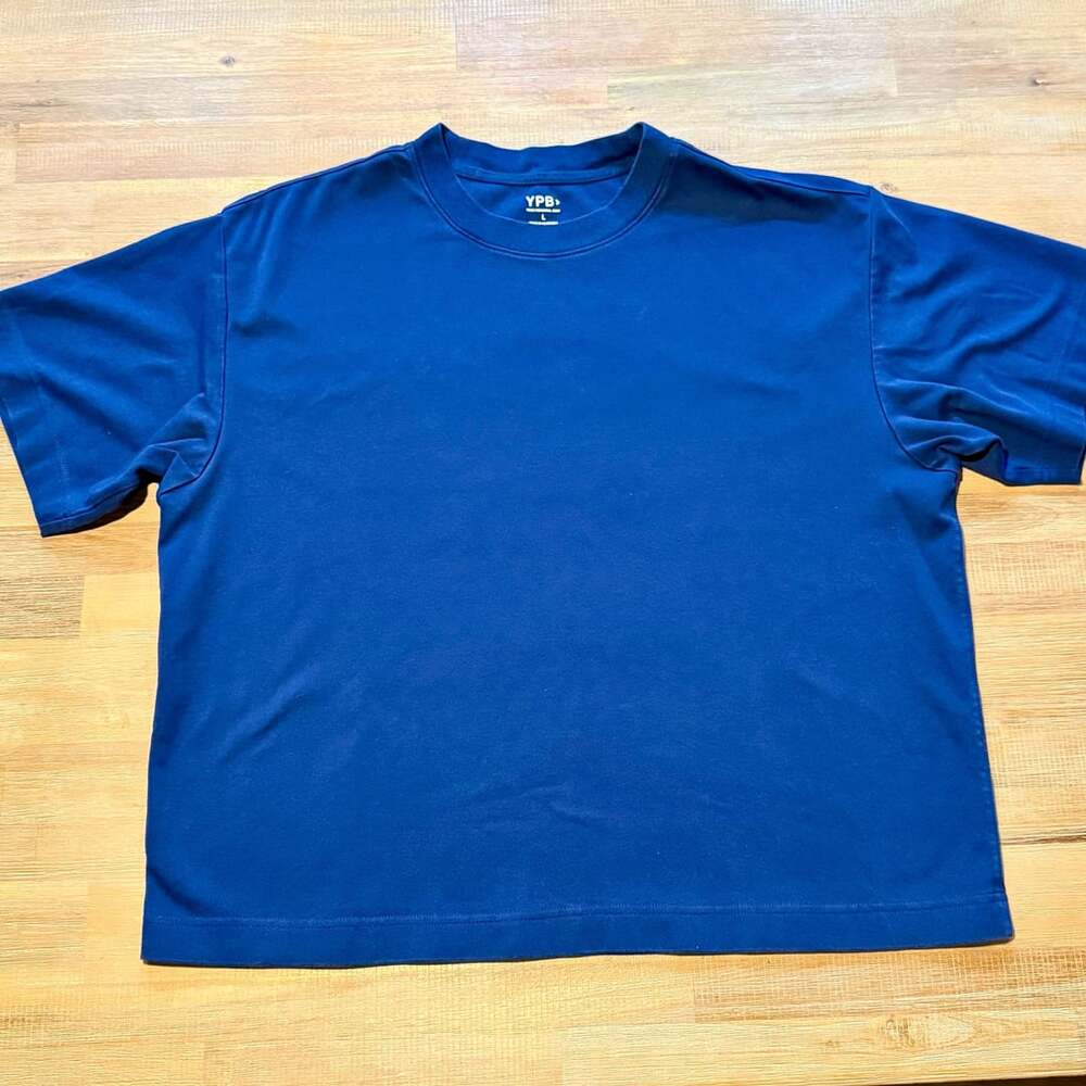 A&F YPB Your Personal Best Blue Short Sleeve Performance T-Shirt Large
